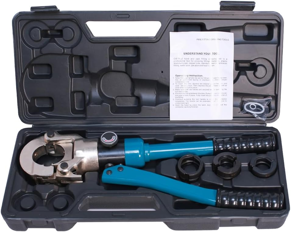 Hydraulic Copper Tube Crimping Tool, Copper Pipe Fittings Crimping Plumbing Tools, Crimper Plumbing Pressing Tool, with 1/2