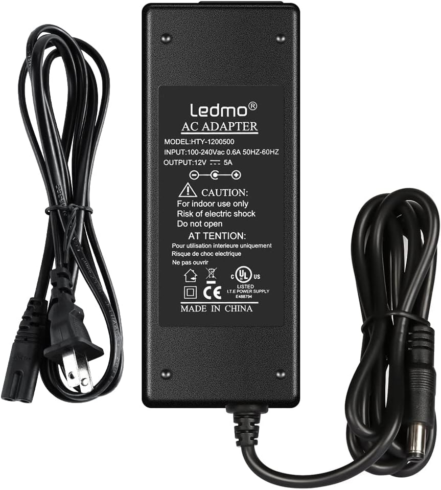 Power Supply, UL-Listed Transformers,LED Adapter, 12V, 5A Max, 60 Watt Max, for LED Strip