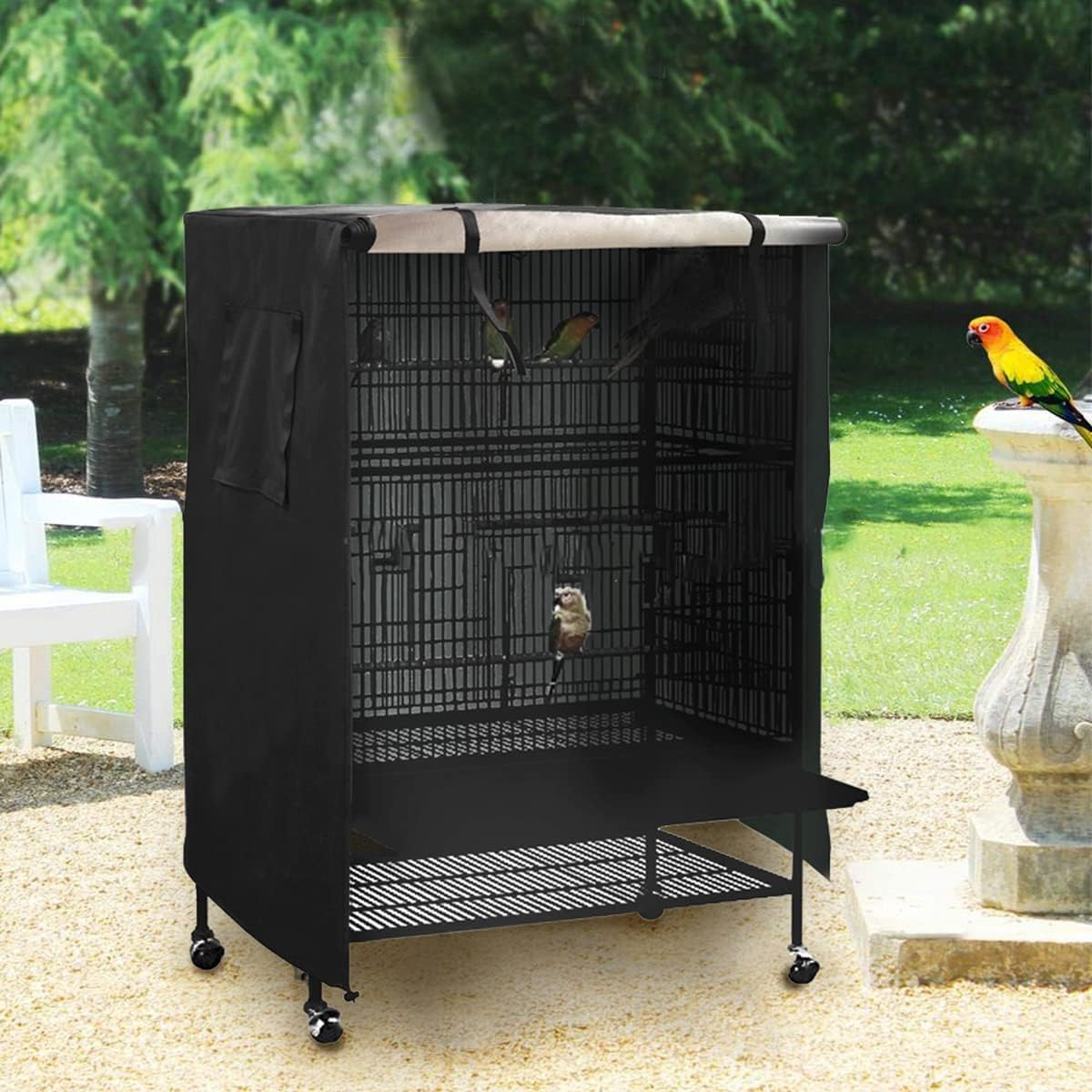 AIMALL Outdoor Bird Cage Cover, Waterproof and UV Resistant, Durable 210D Oxf... - Picture 8 of 14