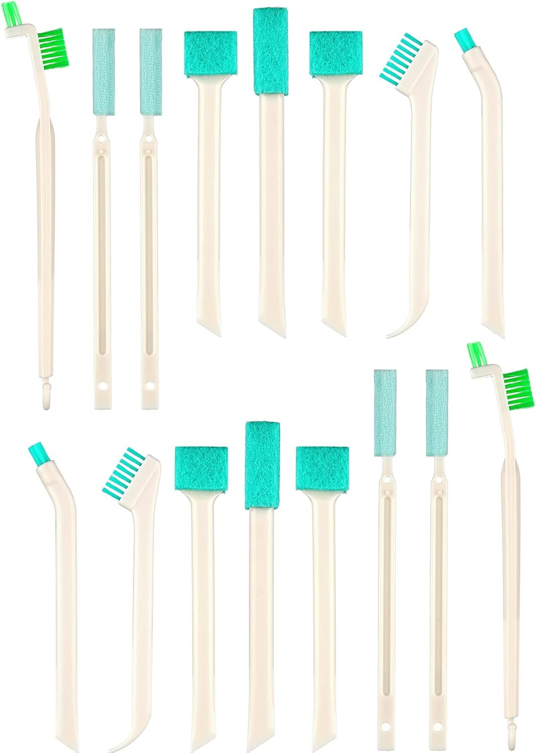 16 Pcs Small Household Cleaning Brushes Deep Detail Crevice Cleaner Brush Set Crevice Cleaning Tool 8 in 1 Detail Cleaning Brush Bottle Cap Brush for Small Holes Corner Space Keyboard Bottle Tile