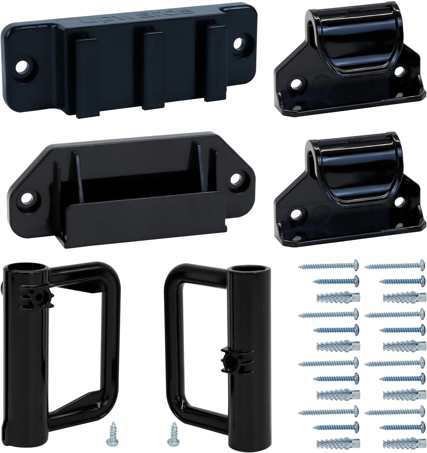 Retractable Baby Gate Replacement Hardware Set Wall Mount Brackets Black New