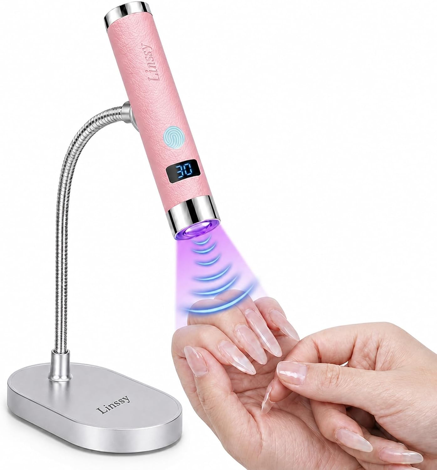 Mini UV Light for Gel Nails,Auto Sensor & Magnetic Stand,Flash Cure