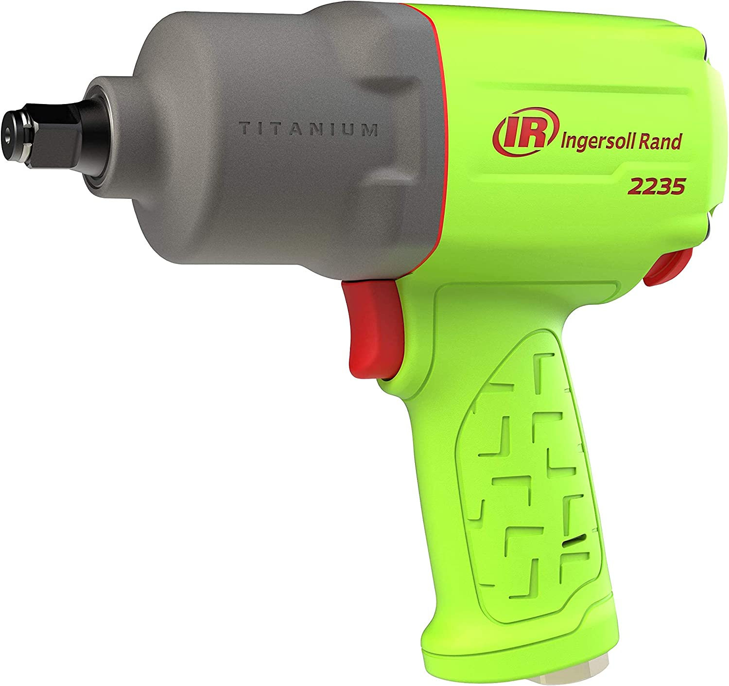 2235Timax-G 1/2” Drive Air Impact Wrench, Lightweight 4.6 Lb Design, Powerful Torque Output up to 1,350 Ft/Lbs, Titanium Hammer Case, Max Control, Hi-Visibility Red , Green