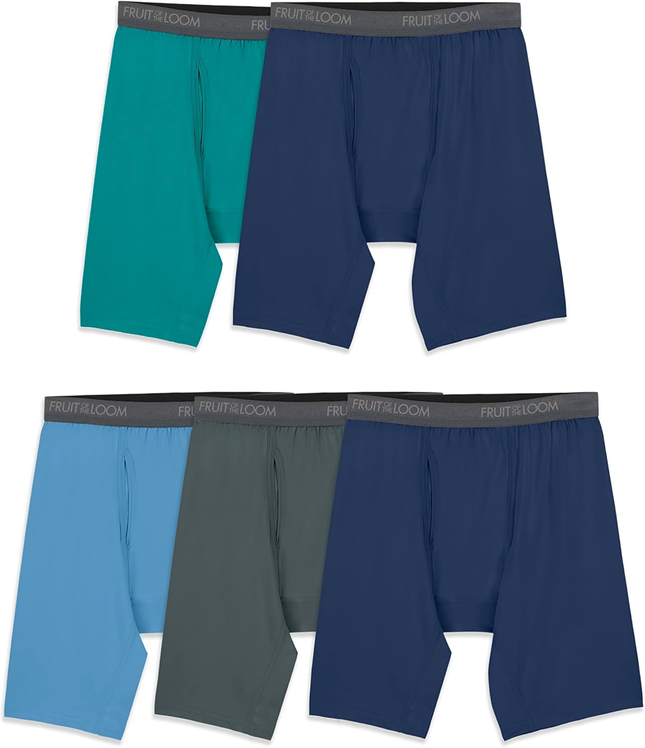 Fruit of the Loom Men'S Micro Stretch Boxer Briefs, Designed to Move with You