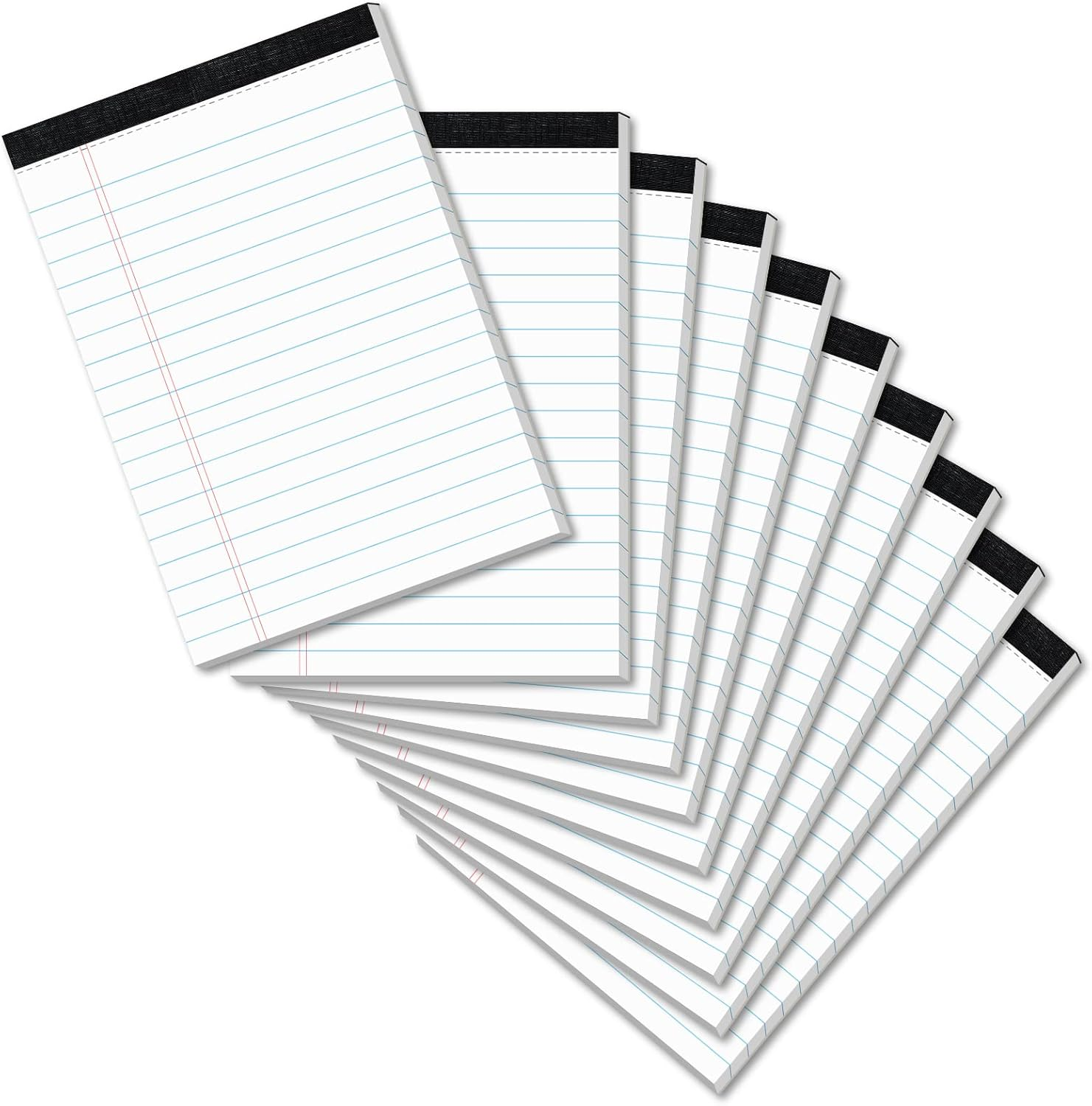 10 Pads Legal Pads 4X6 Inch Lined Ruled Perforated Writing Pad Small Notepads for Grocery List Shopping List To-Do List Narrow Rule Pad (30-Sheet/Pads) College Ruled Memo Pad Scratch Pad Lined Note