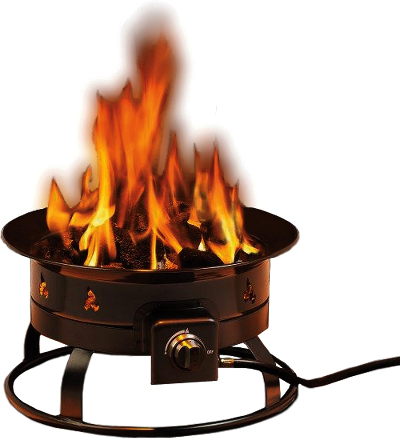 5995 58,000 BTU Portable Propane Smokeless Outdoor Gas Fire Pit Black