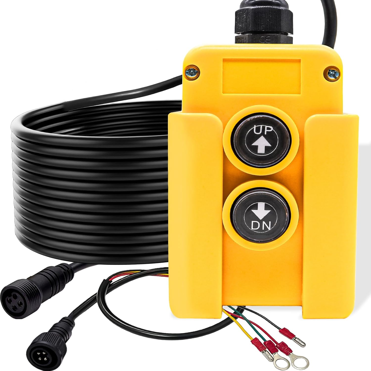 Mxuteuk 4 Wire Dump Trailer Remote Control Switch 12V DC up down Switch for Double Acting Hydraulic Pump Lift Winch Dump Bed G018-4W