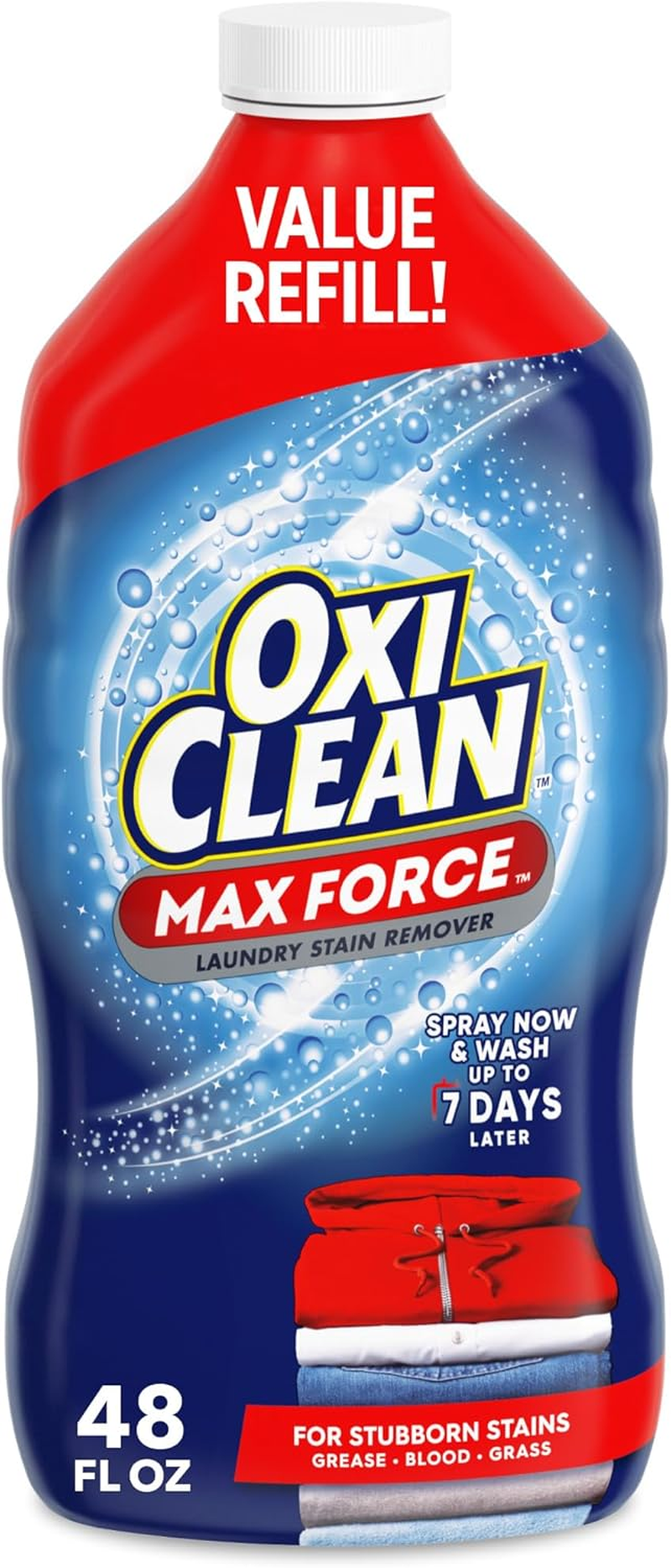 Max Force Laundry Stain Remover Spray Refill, 48 Fl Oz