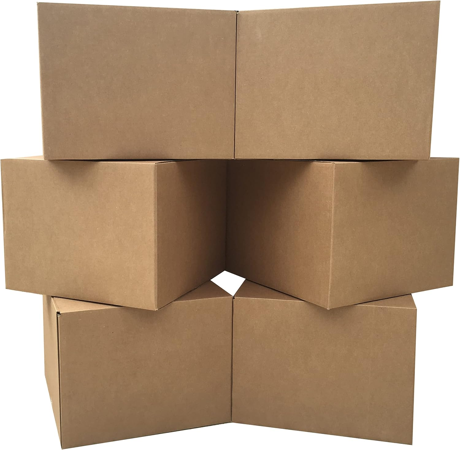 Large Moving Boxes 20'' X 20'' X 15'' (Pack of 6), Corrugated Cardboard Boxes for Packing, Shipping & Moving