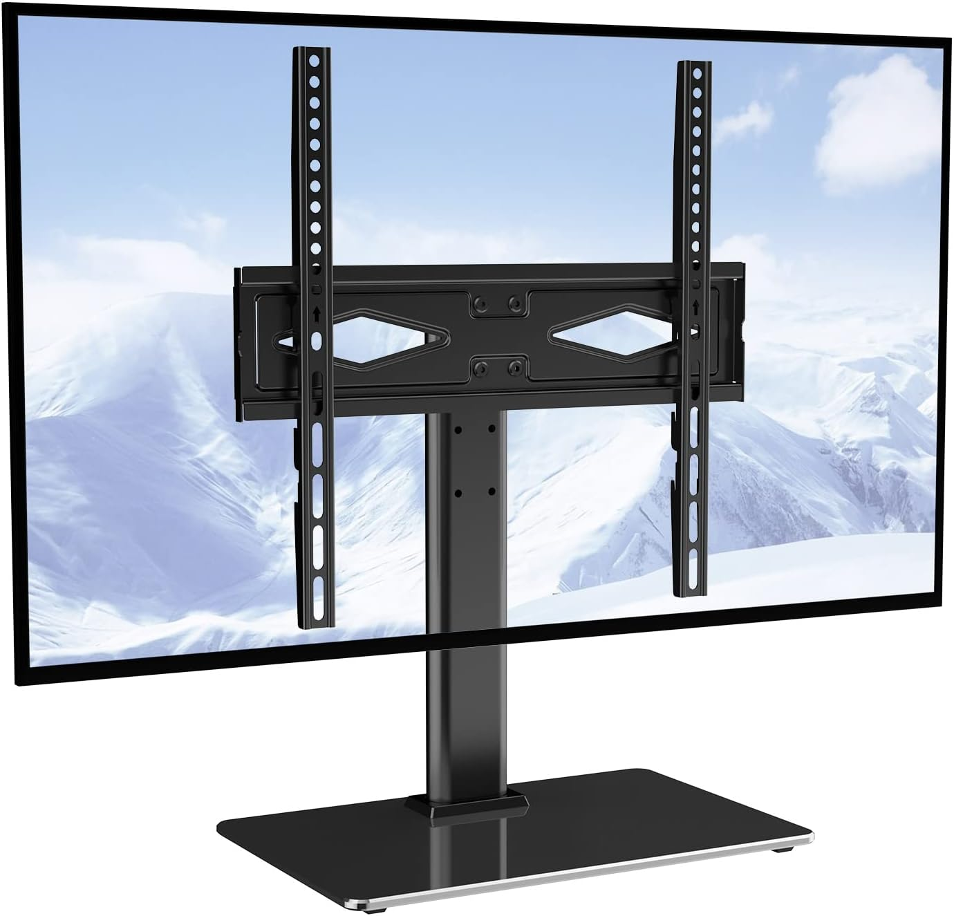 Sweetcrispy Universal TV Stand - Height Adjustable Tabletop Base For 26-55 Inch TVs Up To 99lbs
