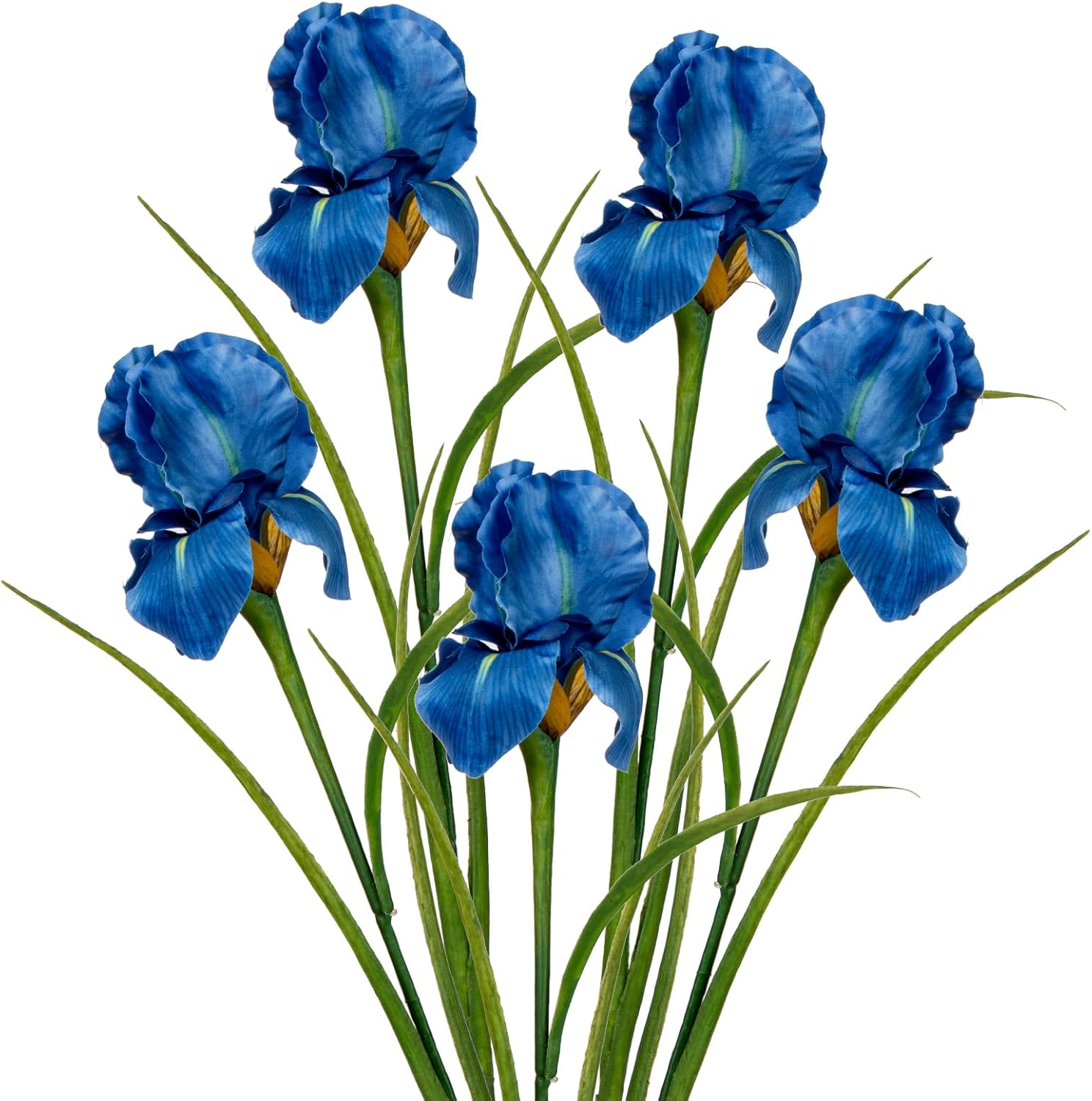 DILATATA Artificial Iris 5 Pcs Real Touch Long Stems 23.6