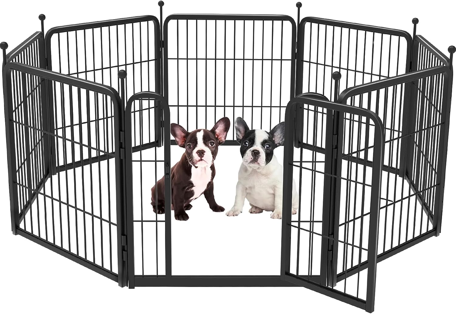 FXW Rollick Dog Playpen for Yard, RV Camping, 24 Inch 8 Panels for Puppy and Small Dogs│Patented
