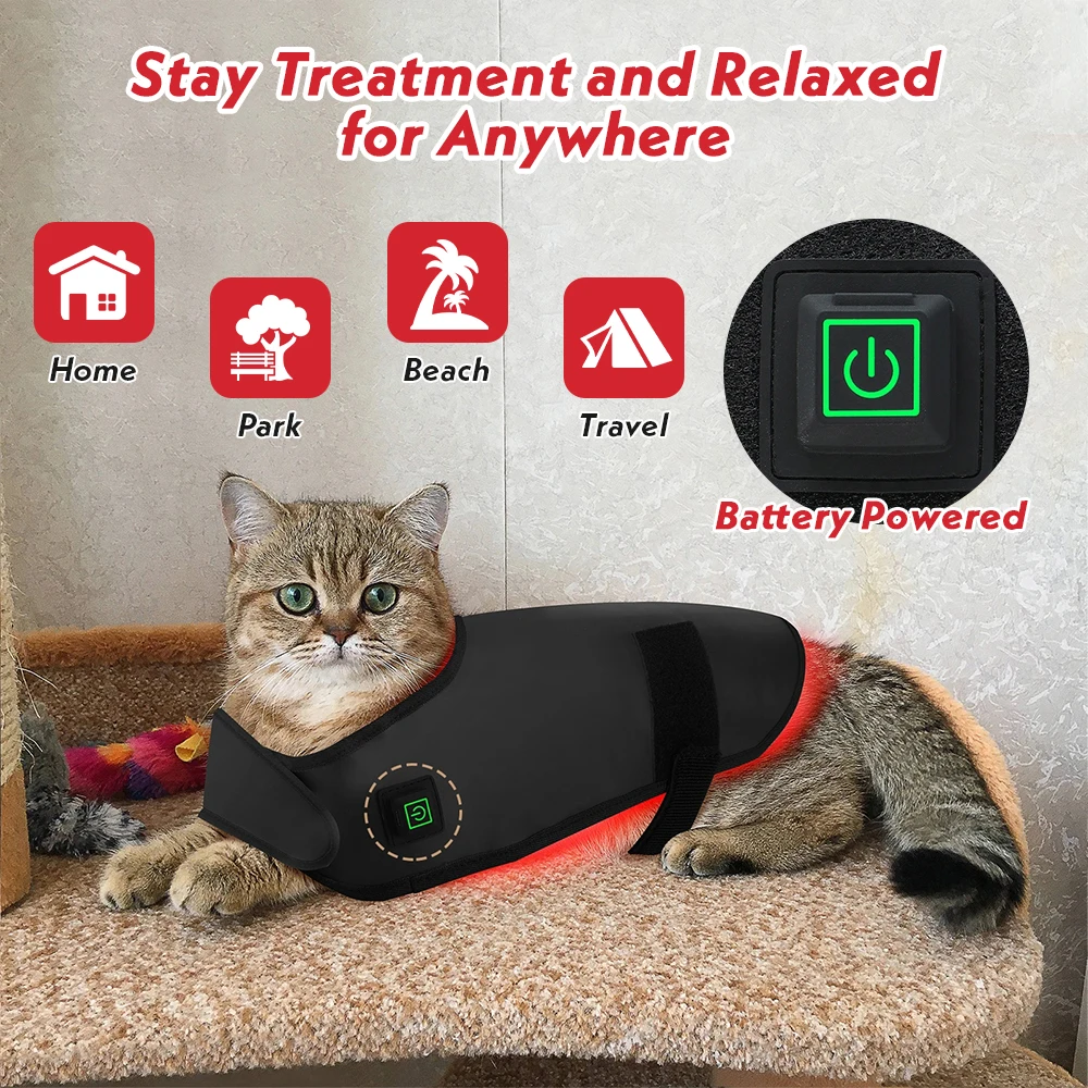 Veterinary Infrared physiotherapy Red Light Therapy Belt for Animals Convenient pet back and Leg therapy device