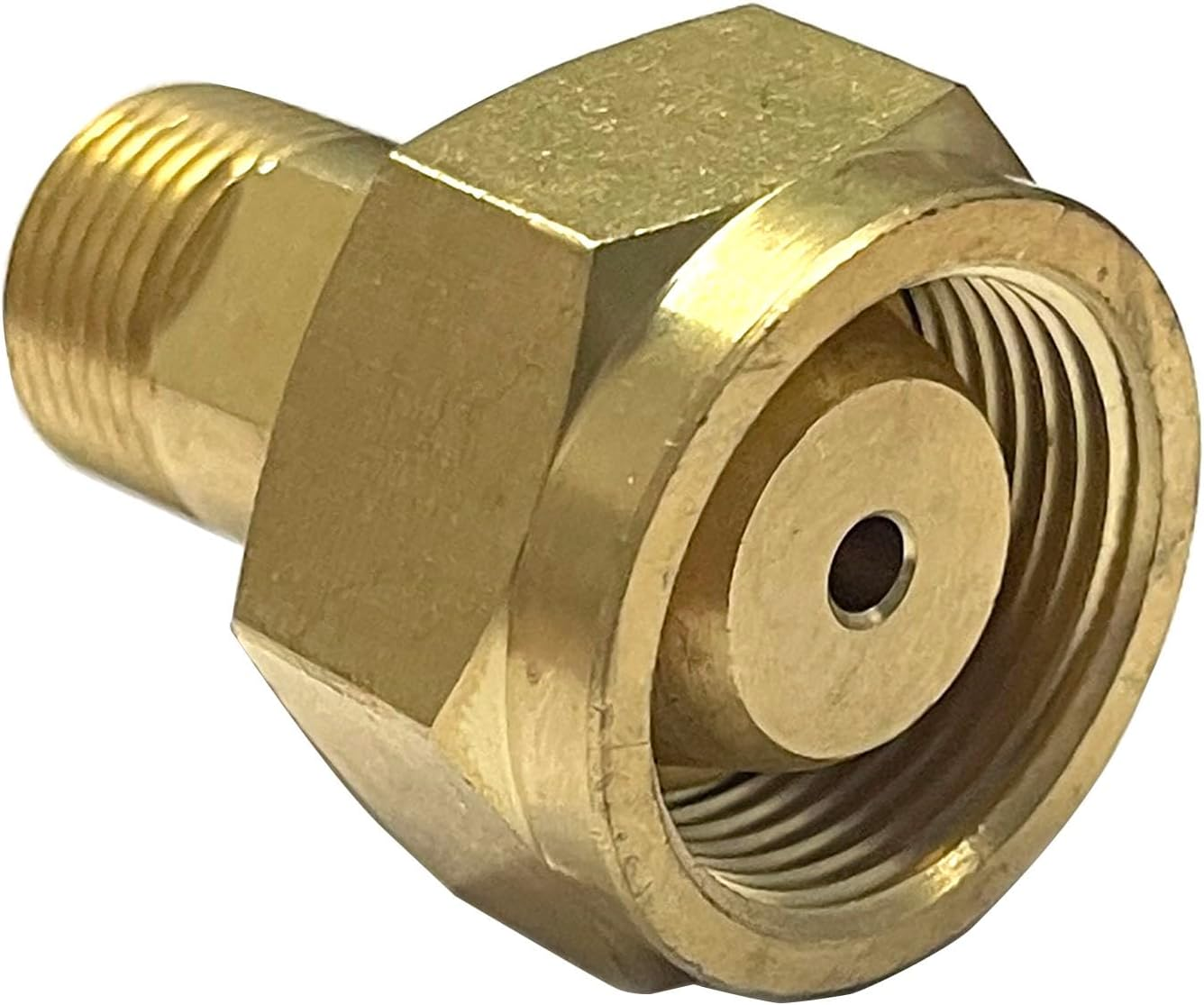 CGA-520 B Tank Acetylene to CGA-200 MC Acetylene Regulator, Adaptor #306