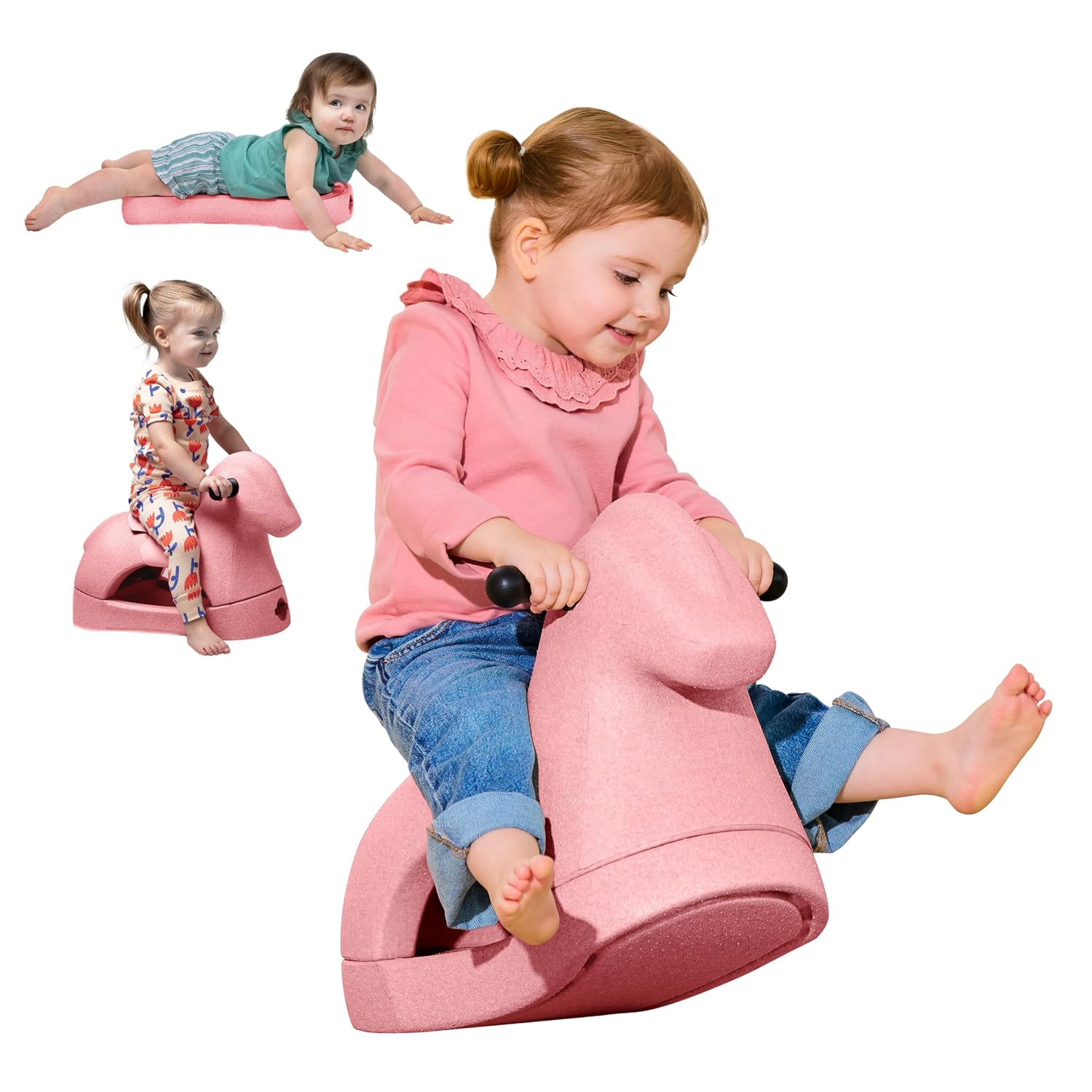 Rock 'N Ride Rocking Horse for Kids - Pink Horse