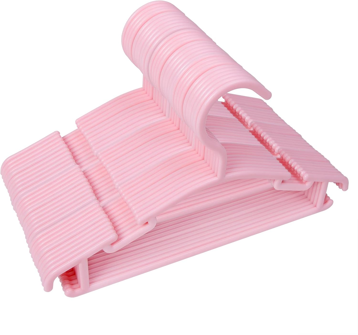 Pink Baby Hangers, 60 Pack Kids Clothes Hangers for Small Childrens Girl Infant Child Baby Clothes Hangers for Closet