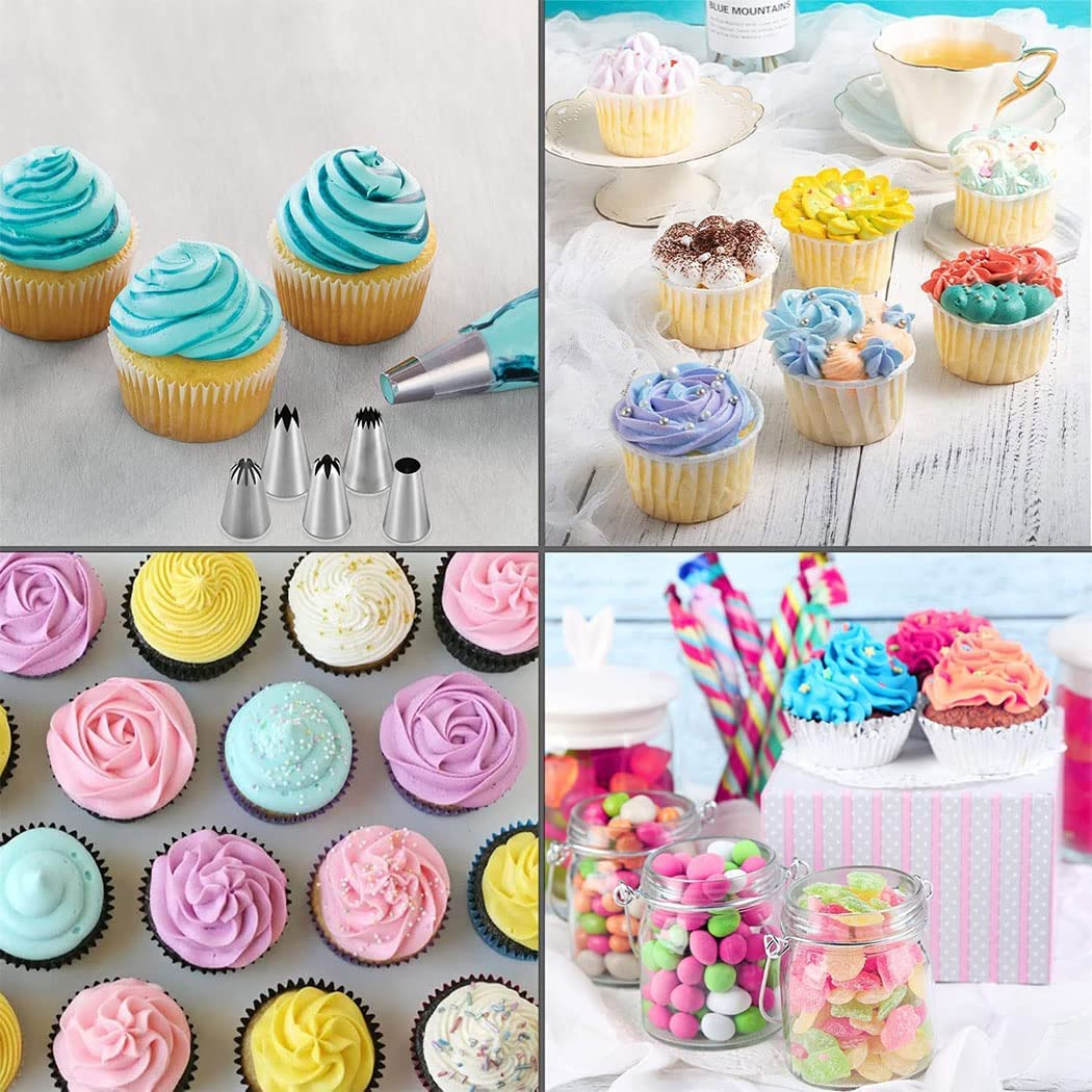 iDopick 5Pcs Large Piping Tips Stainless Steel, Piping Tips Piping Nozzles Ca... - Picture 4 of 13