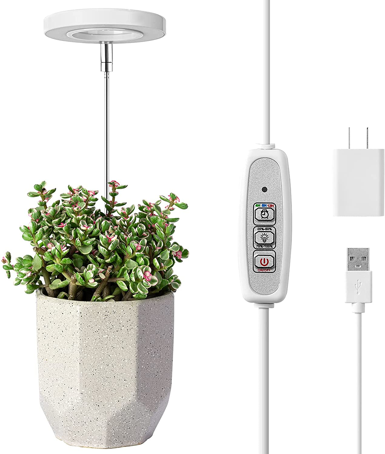 Grow Light, Full Spectrum LED Plant Light for Indoor Plants, Height Adjus