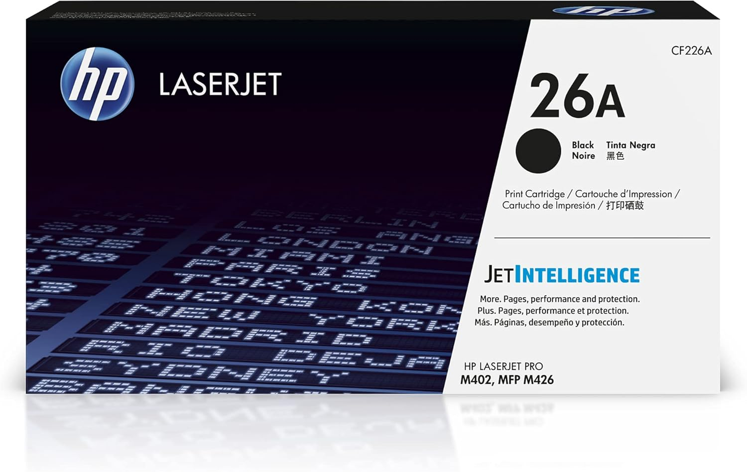 26A Black Toner Cartridge | Works with Laserjet Pro M402 Series, Laserjet Pro MFP M426 Series | CF226A