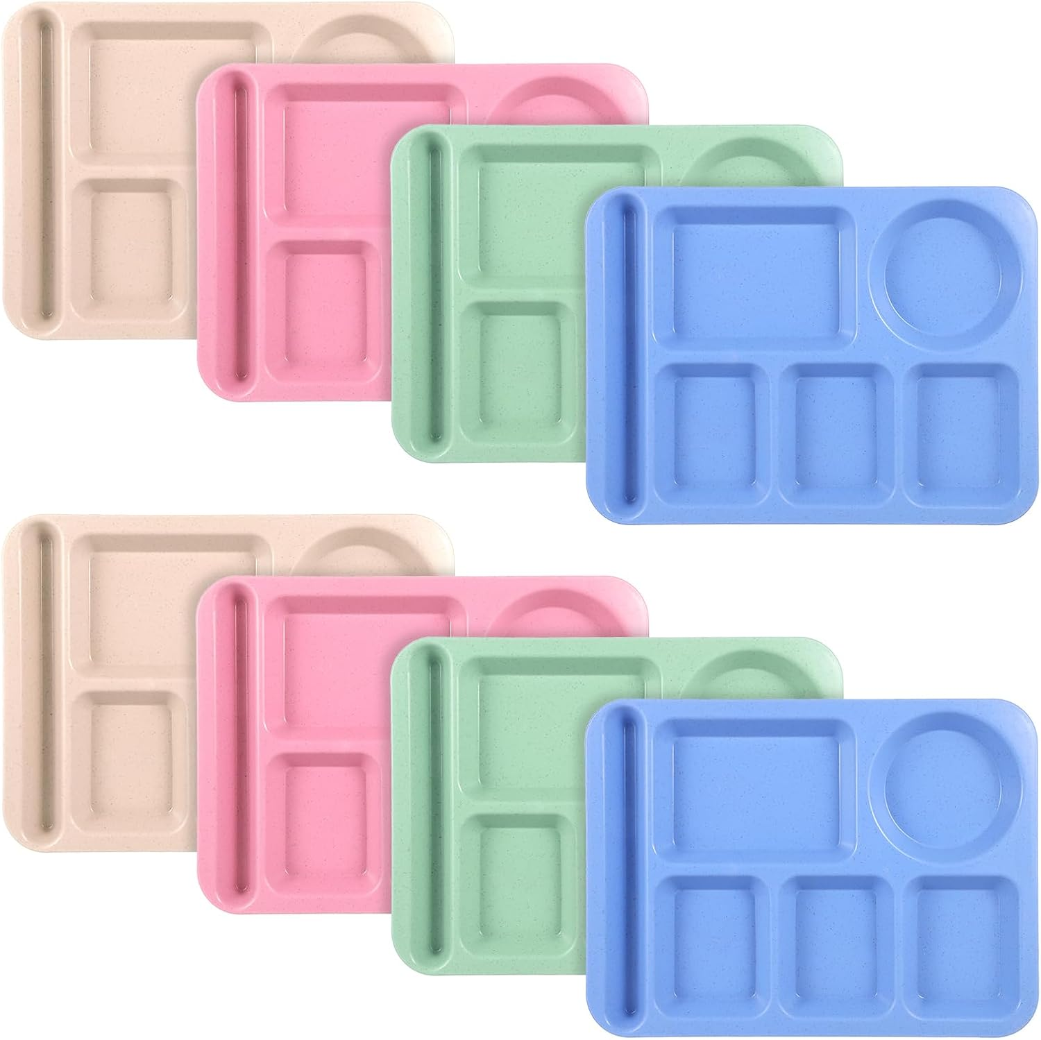 8 Pcs Divided Food Plates, 14