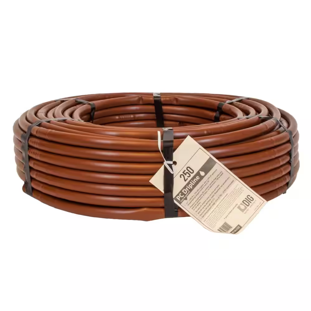 1/2 In. X 250 Ft. 1-GPH Pressure Compensating Emitter Tubing with 18 In. Spacing