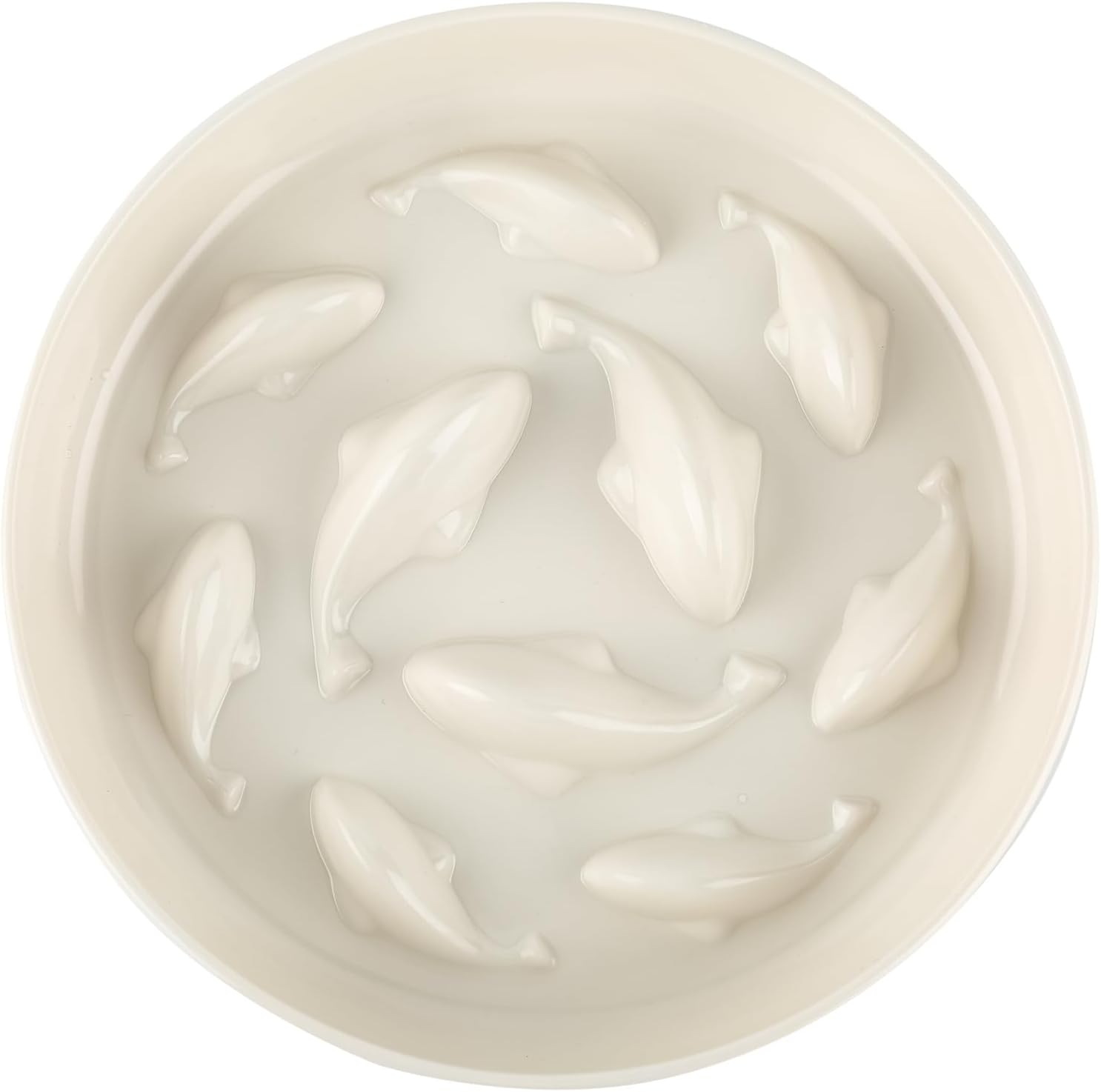 Gonalulu Slow Feed Dish for Cats and Small Dogs, Fish Pool Design Pet Slow Fe... - Picture 2 of 14