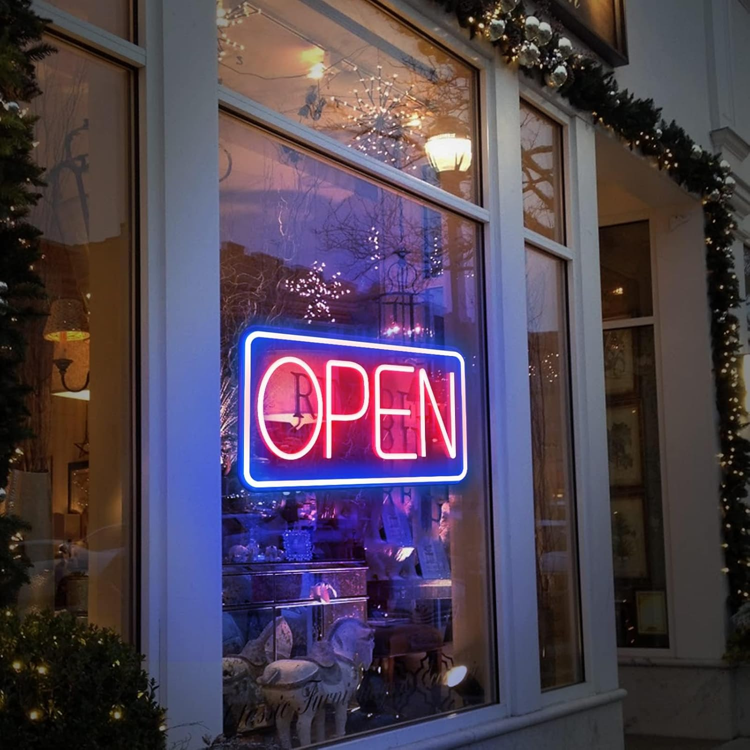 LED Neon Open Sign for Business, 16.5