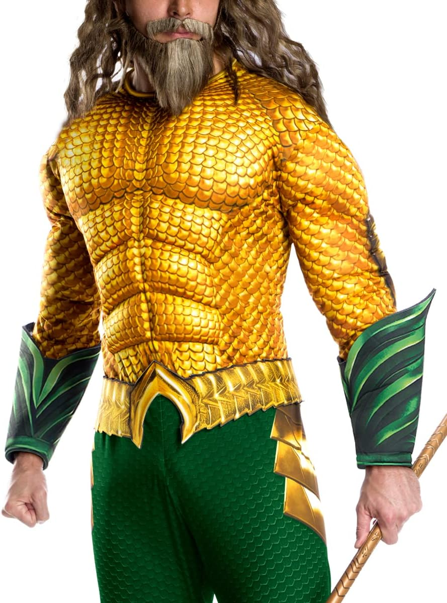 Rubie's mens Aquaman Movie Adult Deluxe Aquaman Deluxe Costume - Picture 5 of 14