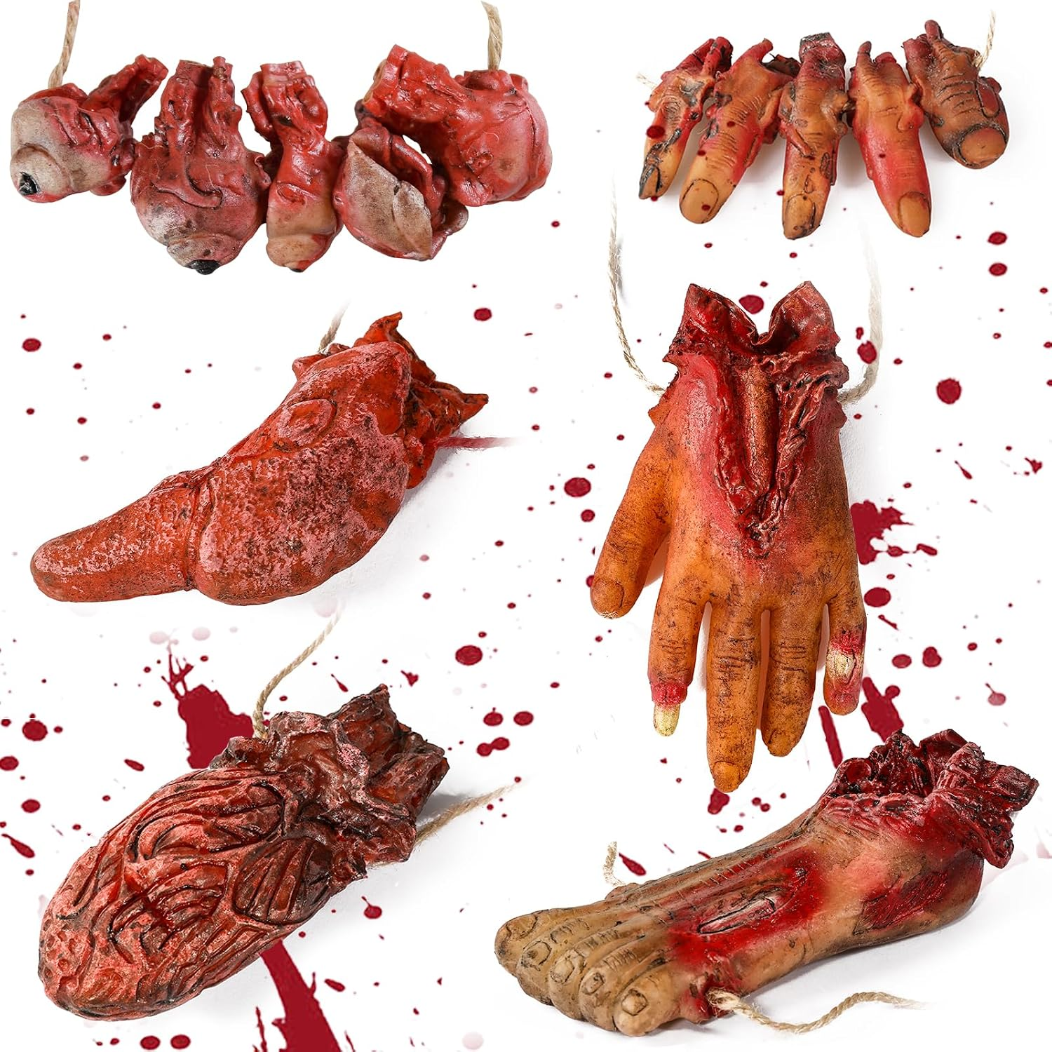 Scary Halloween Party Decorations, Haunted House Decor Fake Dead Body Parts