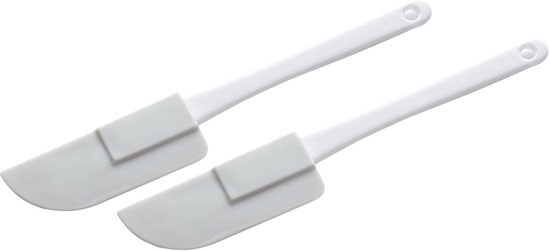 Select Plastic Mini Spatula Set, 6 Inches in Length 2 Piece Set, White