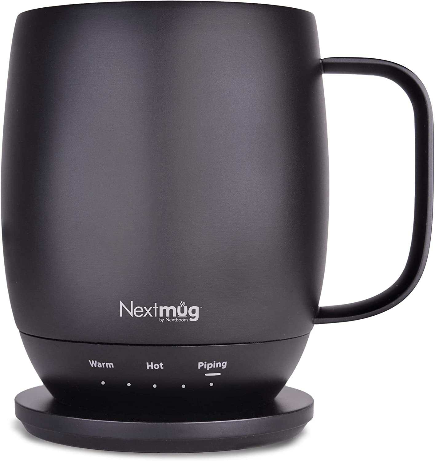 Nextmug - Temperature-Controlled, Self-Heating Coffee Mug (Black - 14 Oz.)
