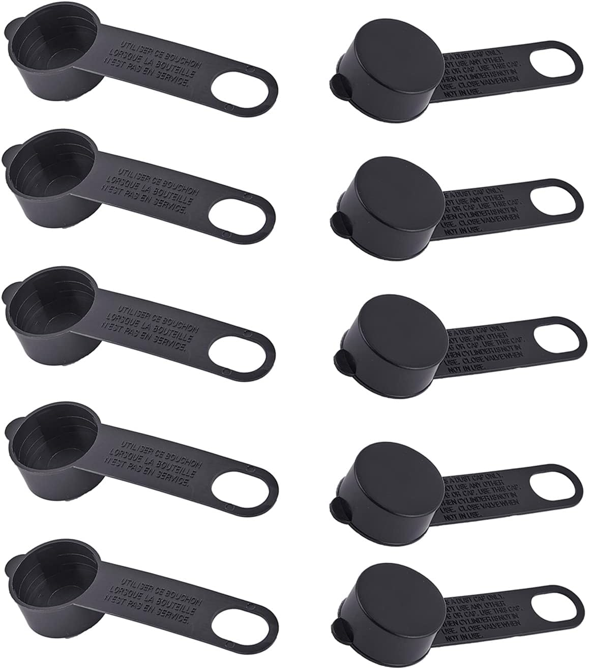 A.I.FORCE 10Pcs QCC1 Propane Dust Caps, LP OPD Filler Valve Dust Cap Strap, QCC1 Thread Protection Sleeve Covers for Propane Tank, Adapter and Gauge Fitting (1.32