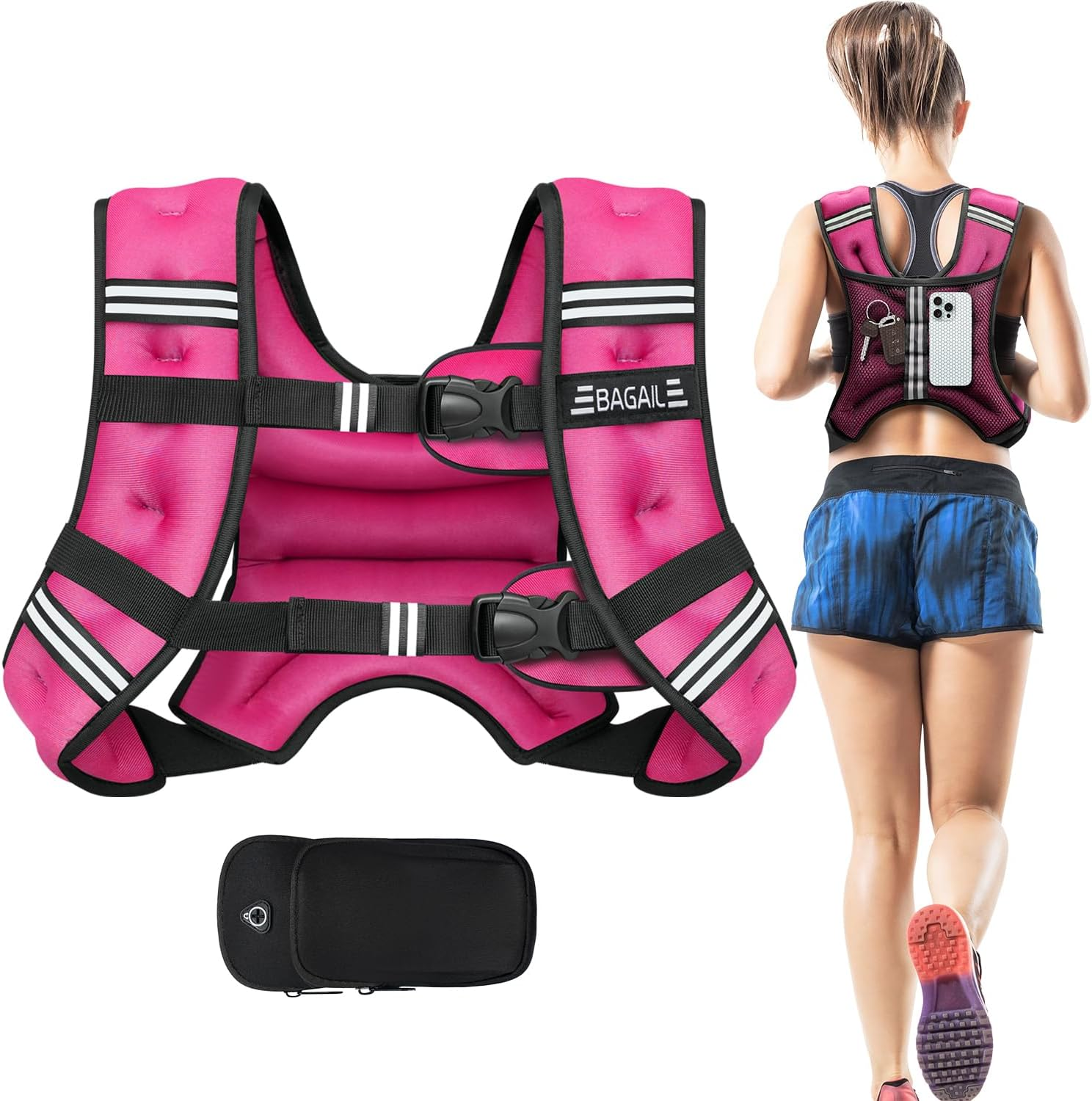 BAGAIL Weighted Vest for Strength Training, Bust Size Adjustable, Convenient ... - Picture 12 of 25