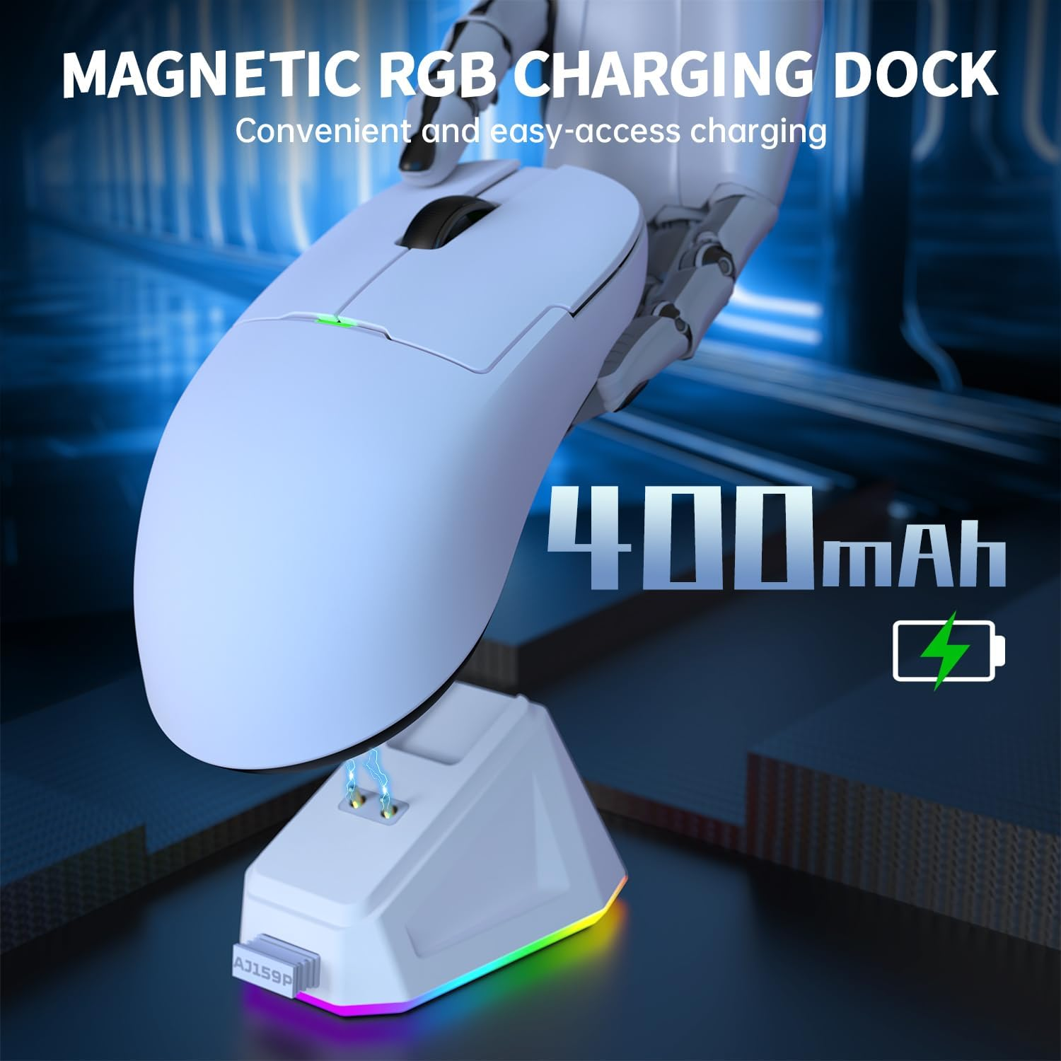 AJAZZ AJ159P Superlight Wireless Gaming Mouse with Magnetic Charging Dock, Ul... - Picture 3 of 14
