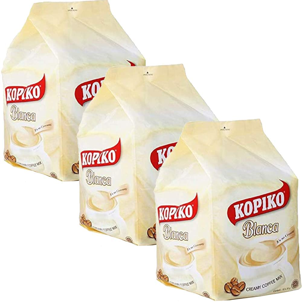 Kopiko Blanca 3-in-1 Creamy Coffee Mix - 30 Sachets x 30g Value Pack Import