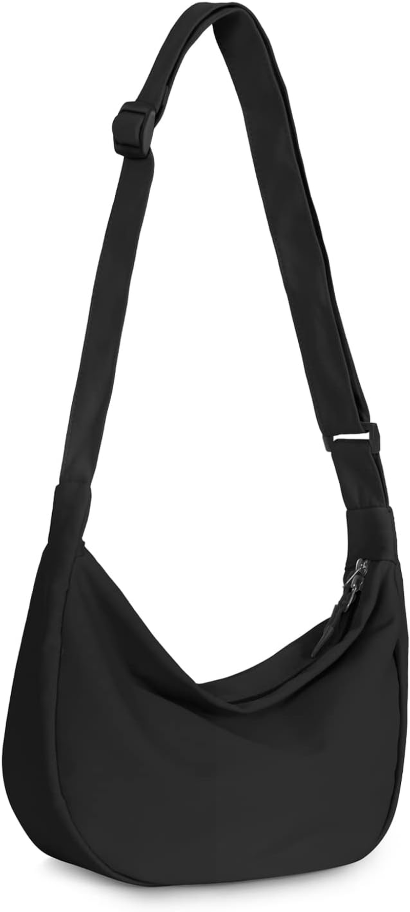 Small Nylon Crescent Sling Bag – Trendy Crossbody with Adjustable Strap
