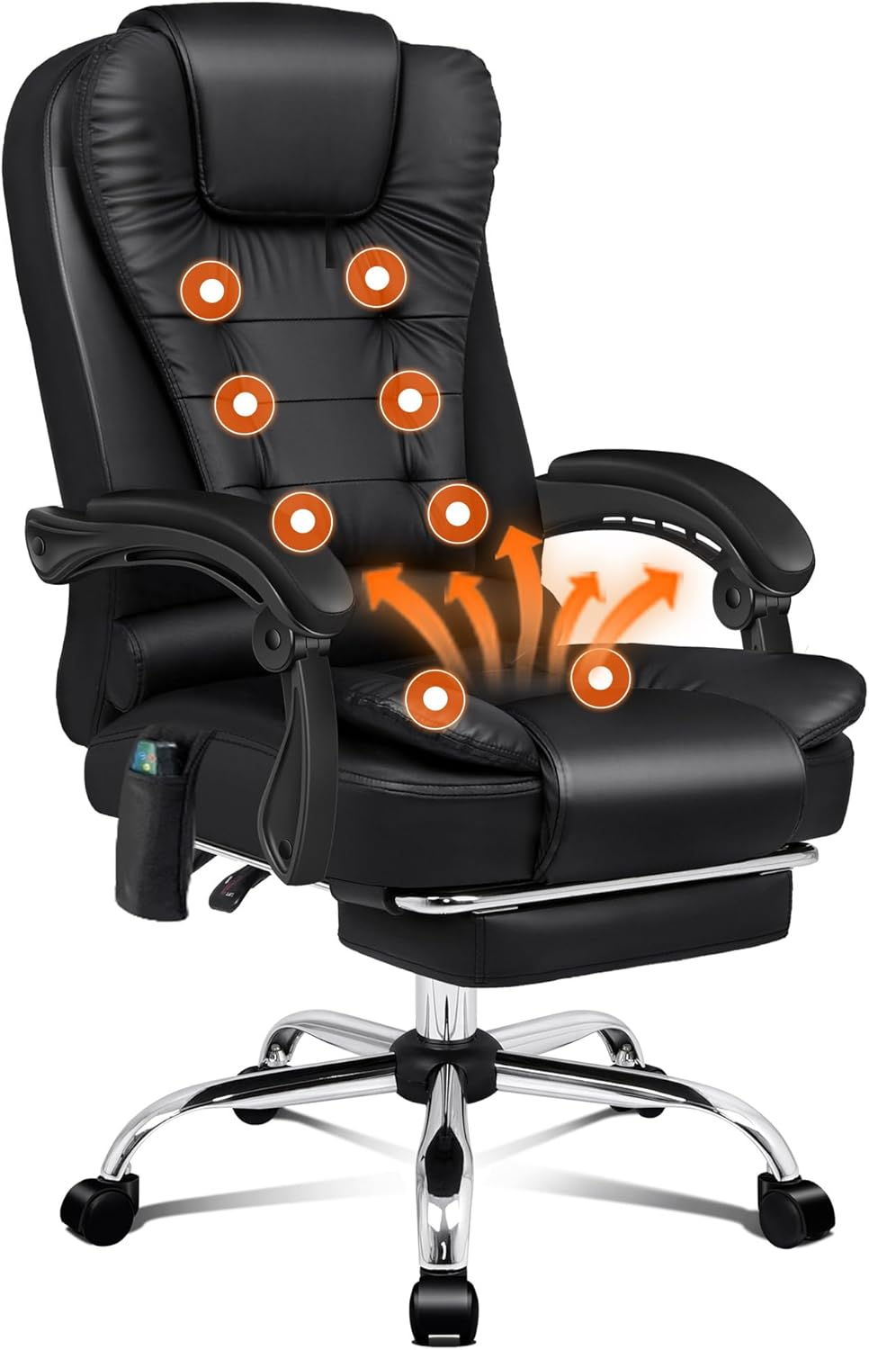 ALFORDSON Office Chair with Massage, Heated Seat and Footrest, Ergonomic Comp... - Picture 2 of 25