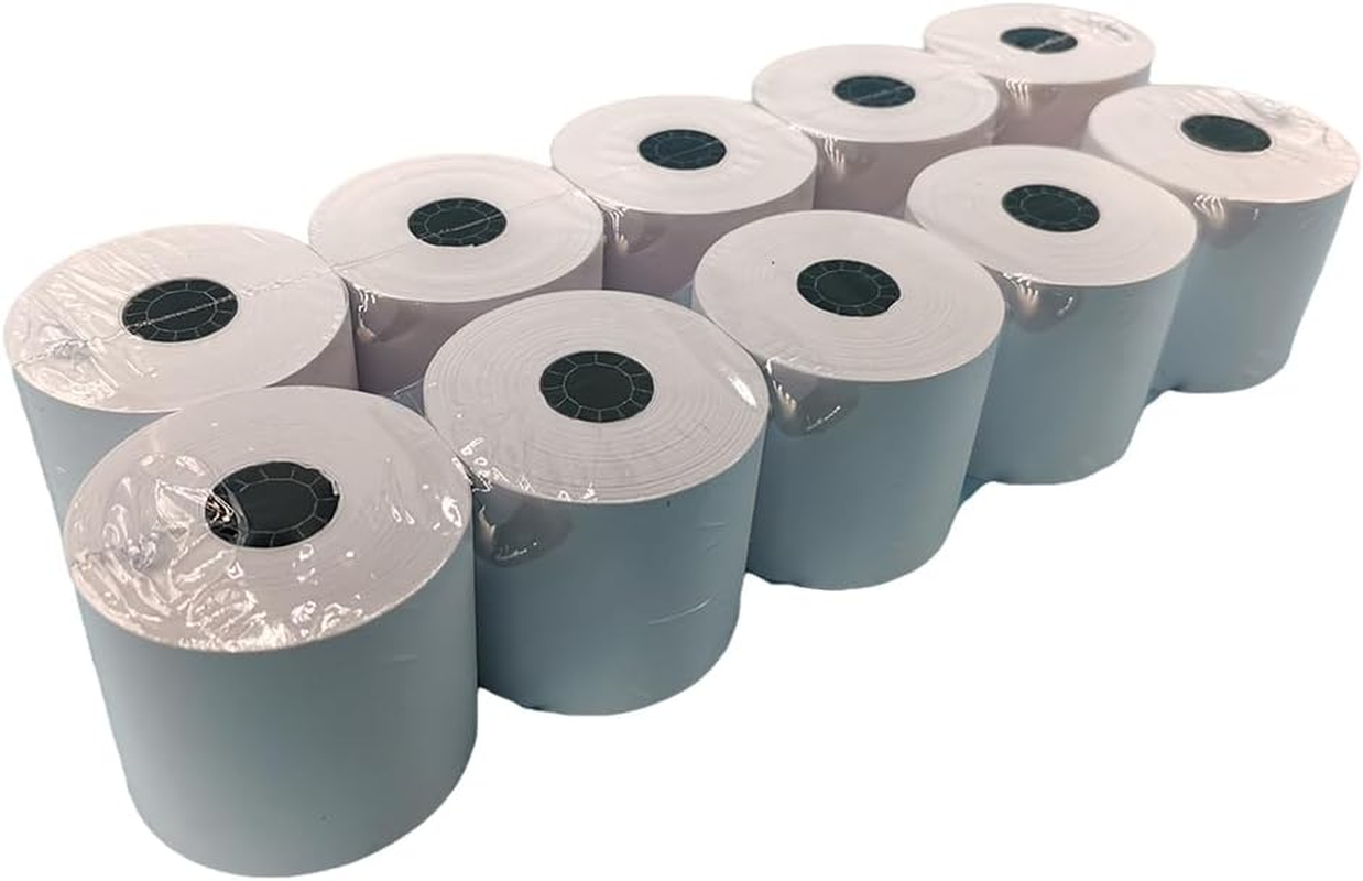 2 1/4 in X 150 Ft Calculator Paper Rolls 2 1/4 Adding Machine Tape Paper Rolls, for HR-10RC, HR-170RC, HR-200RC, EL-1197PIII, EL-1801V, P23-DHV-3, CP-90A, MP11DX-2, 1280-2, 53 GSM, 10 Rolls