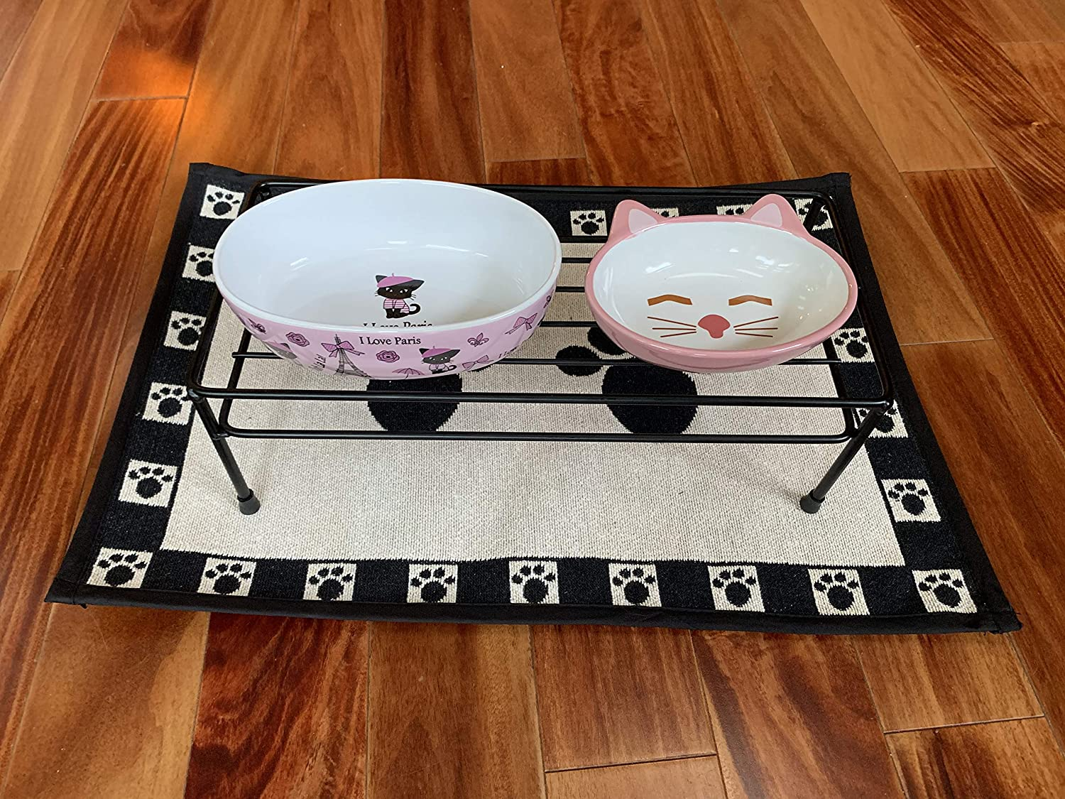 Petrageous Ceramic Oval Cat Bowl, Pink - Picture 6 of 14
