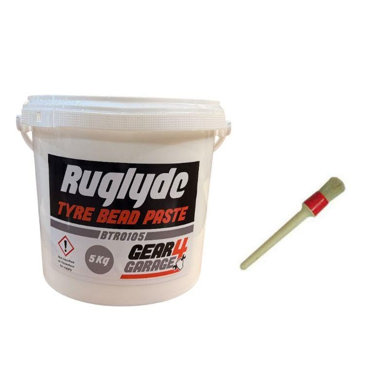 Ruglyde Tyre Fitting Paste 5KG Lube Tyre Soap Tyre Bead Paste Tub Mount with Brush 5KG Premium