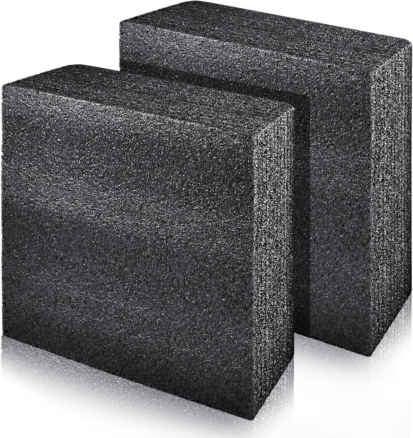 2 PCS Polyethylene Foam Block 12 X 10 X 3.5 in Black Packing Sheet,Thick Foam Padding Cuttable Foam Inserts for Crafts,Cases and Boxes Packing,Black