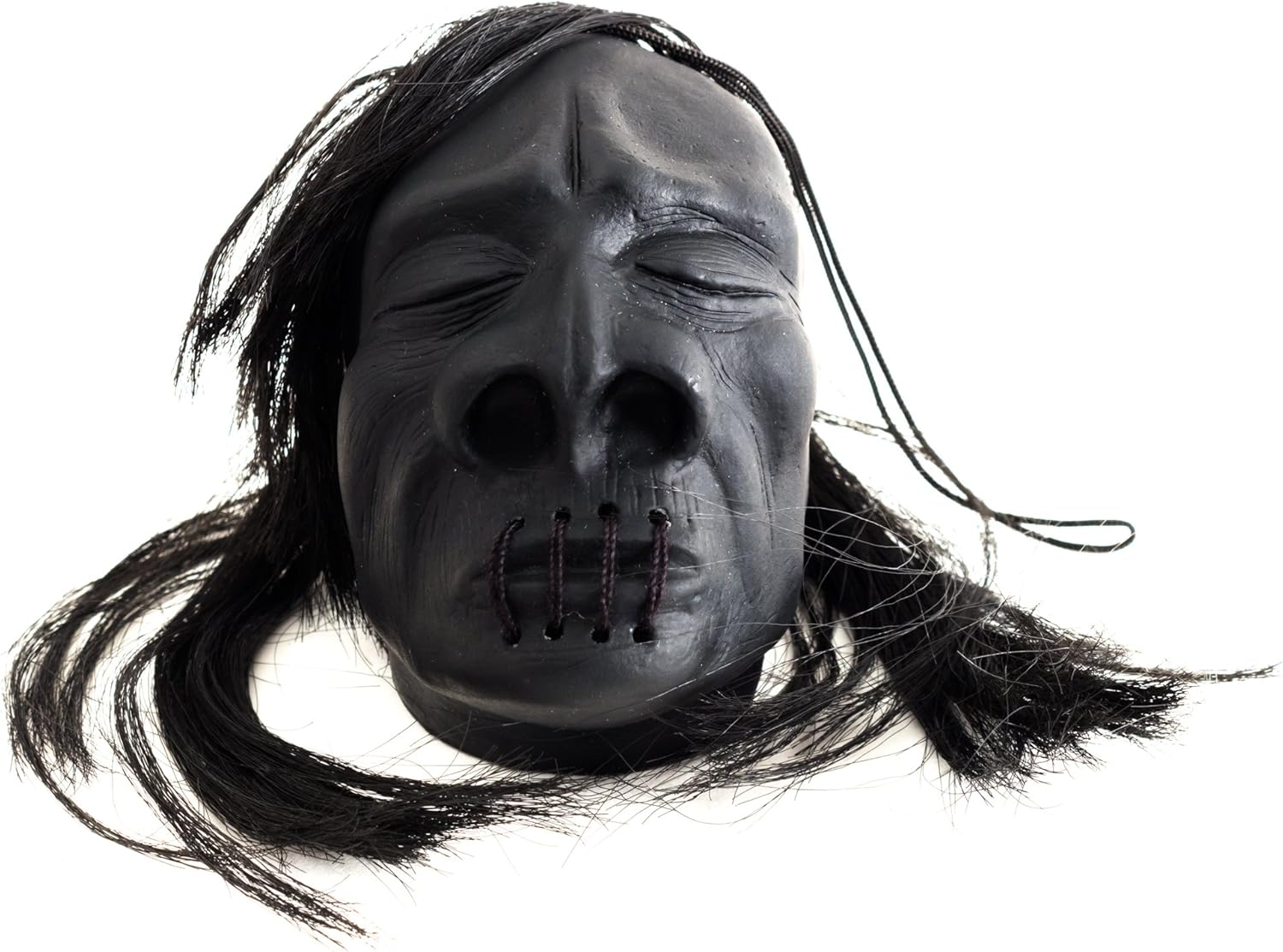 Loftus Mini Shrunken Head Hanging Halloween 3 Decoration Prop Black