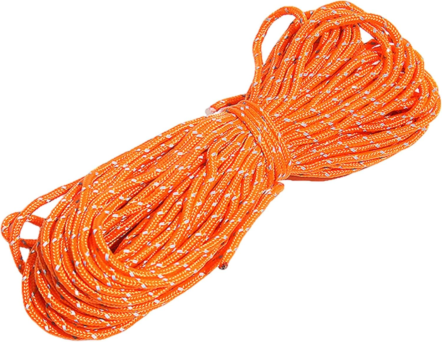 2Mm Reflective Dyneema Cord for Paracord, Tent,Tarp,Camping,Kite | 65Ft Orange Thin Paracord Rope Guy Lines,Fluorescent Micro Paracord (Orange)