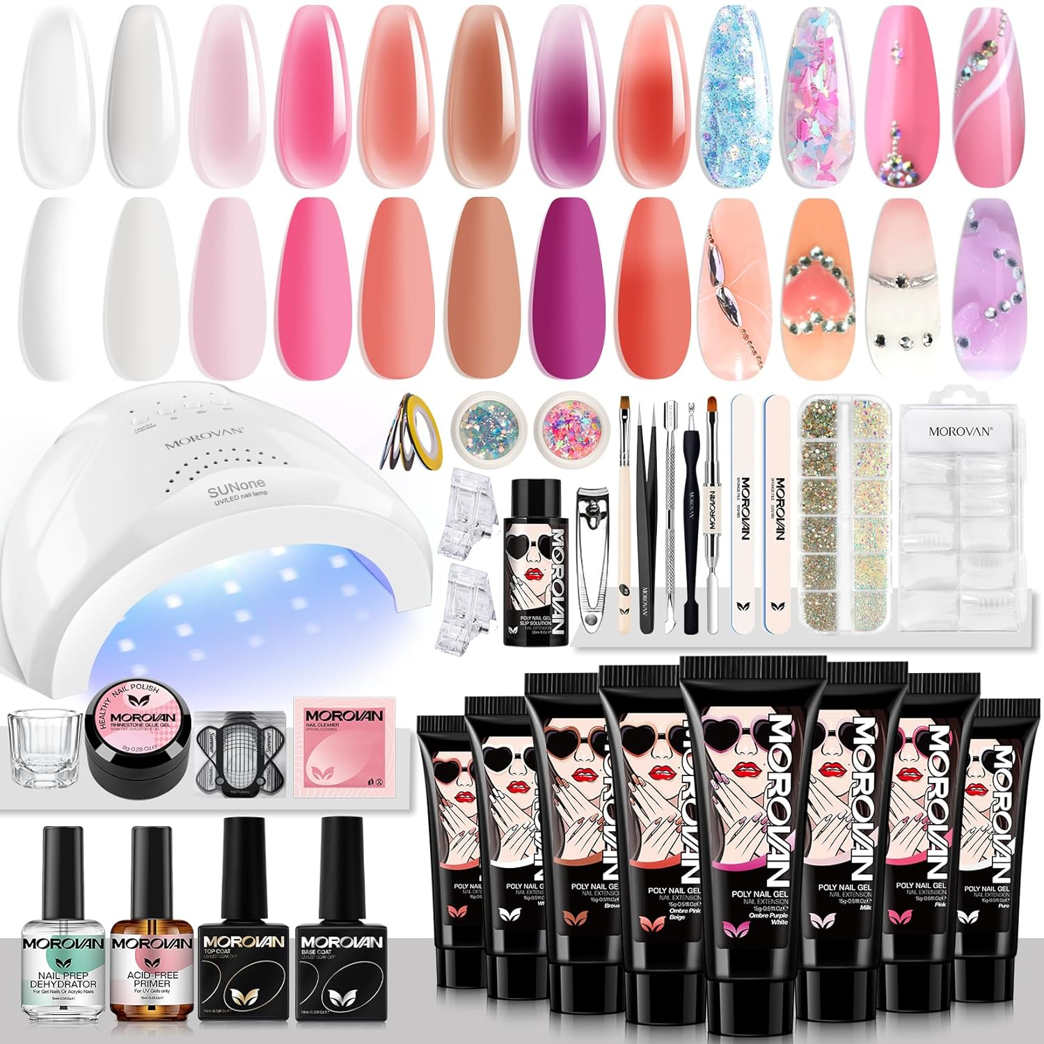 Poly Gel Nail Kit: Starter Kit 8 Pcs All Season