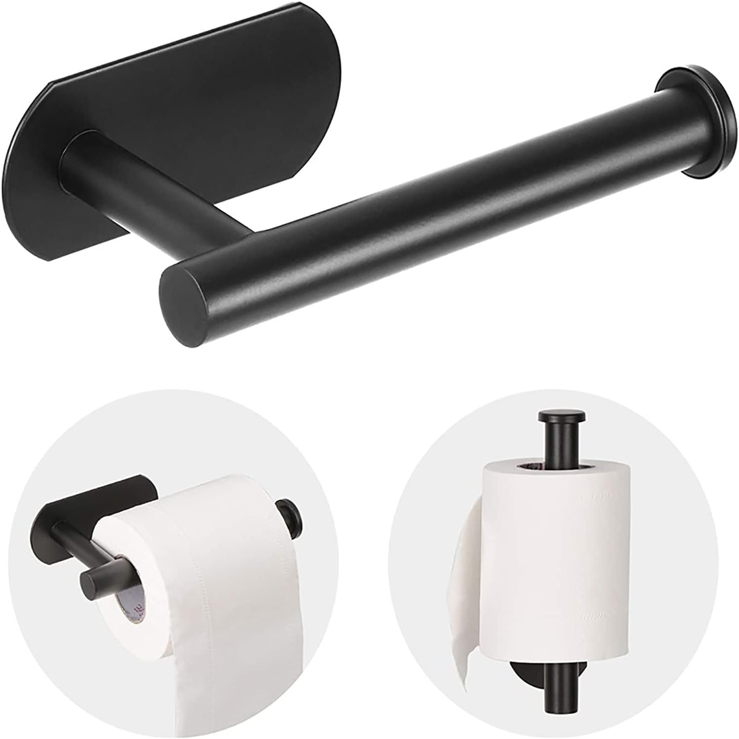 Toilet Paper Holder - Self Adhesive Toilet Paper Holder Wall Mount, No Drilling
