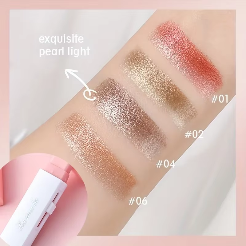 2 in 1 Pearly Highlighter Eyeshadow Stick Glitter Eyeshadow Eyeliner Stick Eyes Makeup Cosmetics Make up Waterproof Long Lasting