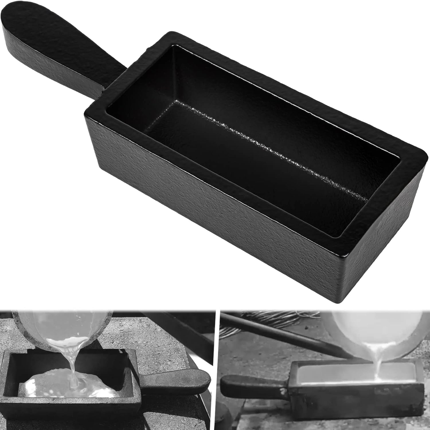 100 Oz Troy Ounce Gold Bar Loaf Cast Iron Ingot Mold Smelting Pouring Melting