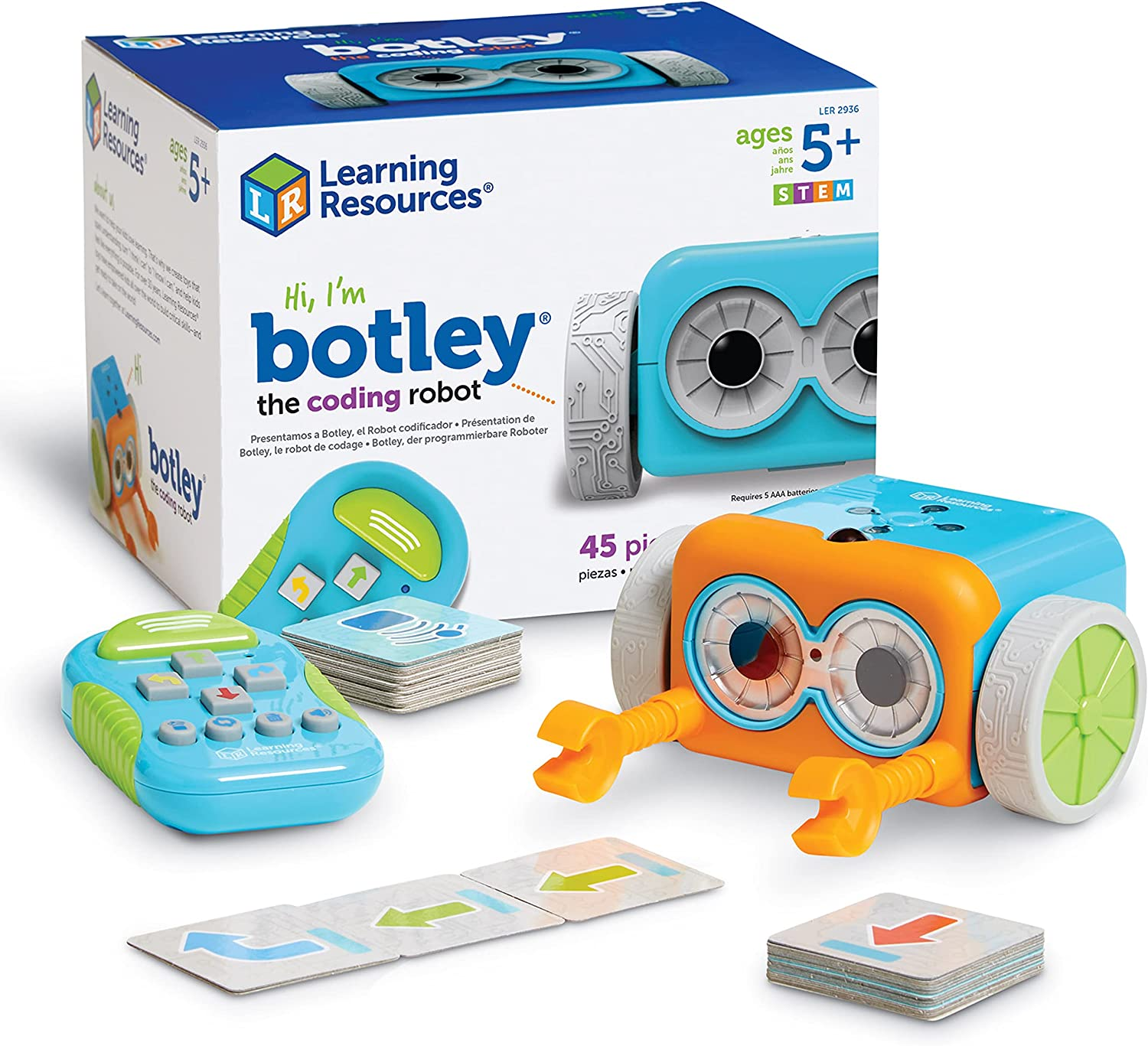 Botley the Coding Robot, Coding STEM Toy, 45 Piece Coding Set, Ages 5+