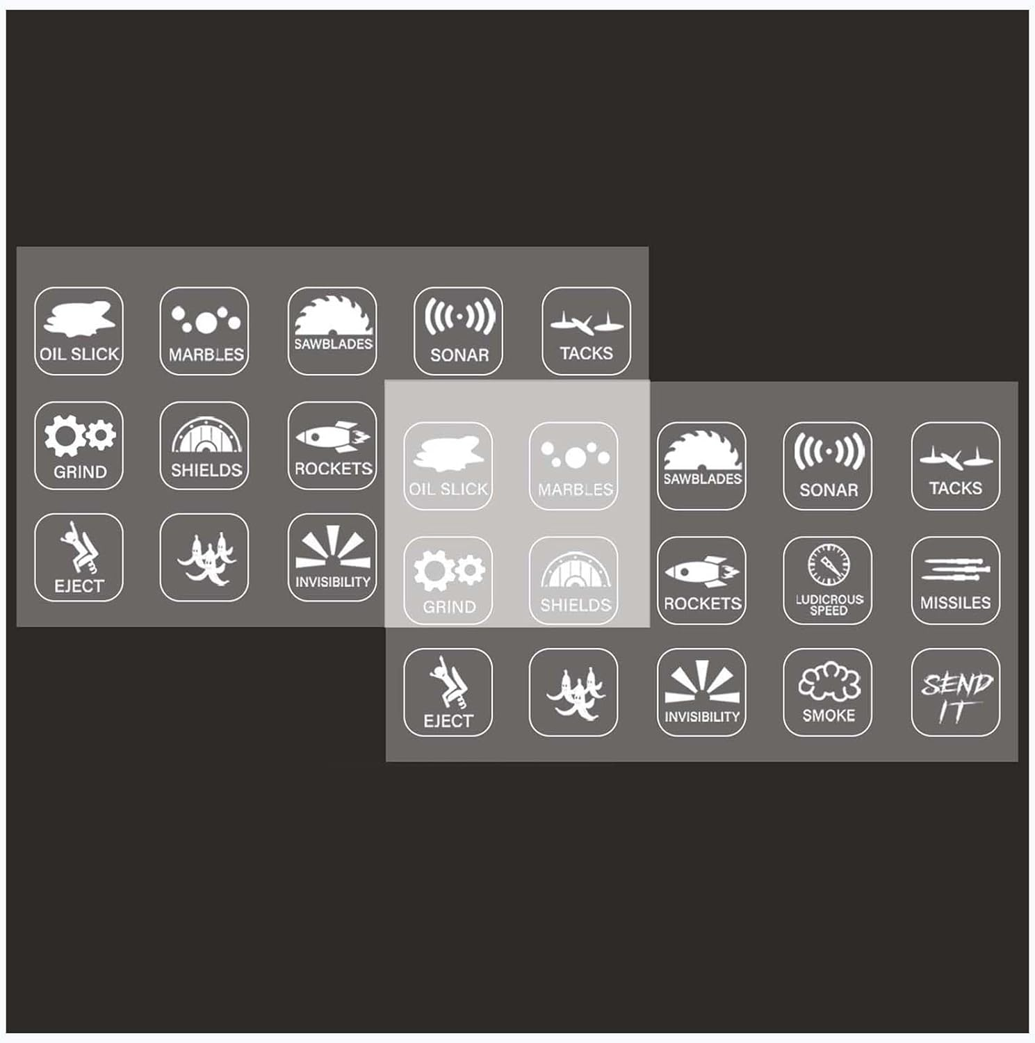 2Pcs Novelty Stickers for Car or Truck Unused Button, Control Dash Button Stickers, Interior Dash Rocker Console Switch Decals, Car Interior Stickers and Decals (CRT2)