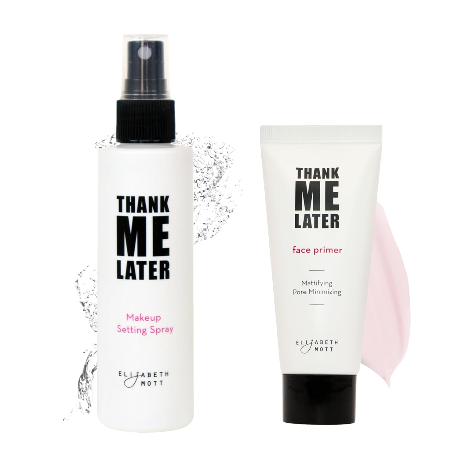 Thank Me Later Primer & Setting Spray Duo – Oil-Control Face Primer for Smooth, Matte Finish & Hydrating Setting Spray with Niacinamide for Dewy, Long-Lasting Makeup – 30G + 95Ml